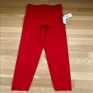 NEW! SPANX Booty Boost Spanx Red 7/8 length Leggings size L